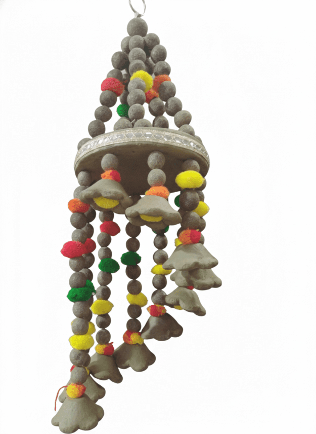 Eco-Friendly Cow Dung Chandelier | Jhumar