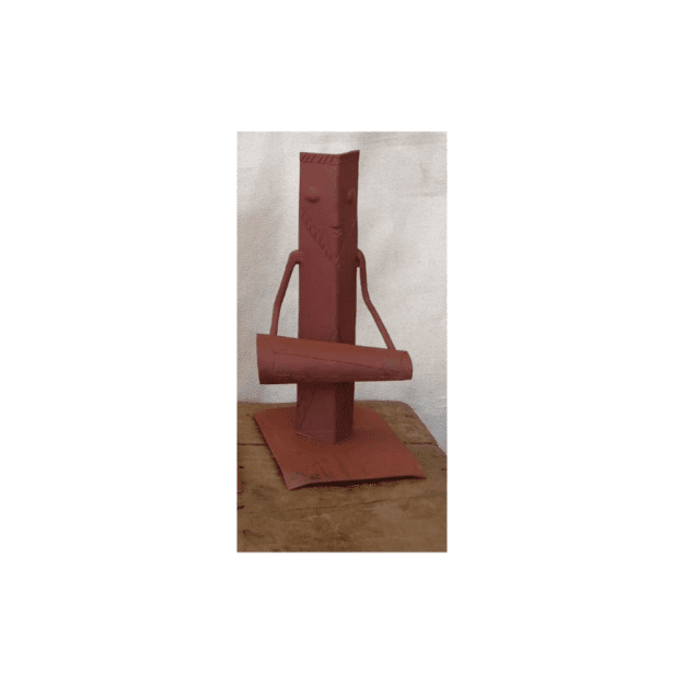 Handcrafted Iron Tribal Musician Figurine Showpiece (size 6×3)