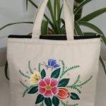 Khadi hand made and hand painted bag