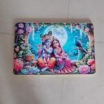 Radhe Krishna bubble crystal art photo frame for home decoration (13x18) in