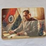 Dr.B.R. Ambedkar poster with frame baba Saheb ambedkar painting with bubble crystal Large size For Office Home Decor Gift item Wall Hanging (13x18 Inch)