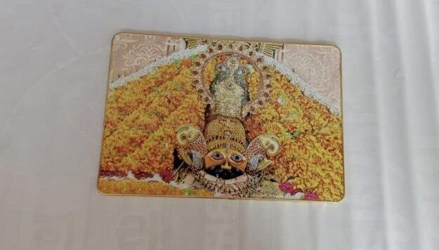 Khatu shyam ji religious photo frame with bubble crystal art for Pooja Ghar( 14x20) in