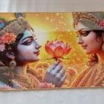 Radhe Krishna Religious Frame with bubble crystal art (2x3)