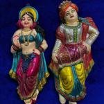 Wall Hanging Dancing Couple Taracota Statue(10x20)in