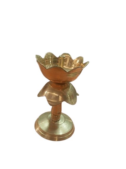 Handcrafted Brass Lotus Diya Stand (size 6")