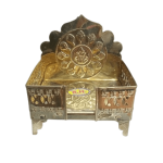 Handcrafted Brass Pooja Chowki | Temple Singhasan (size 6×4 )
