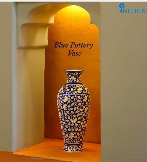 Blue Pottery Flower Vase