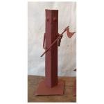 Handcrafted Iron Warrior Figurine – Decorative Metal Art Showpiece |Tribal Art (size10×4)