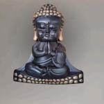 Meditating Black Child Monk Buddha Statue