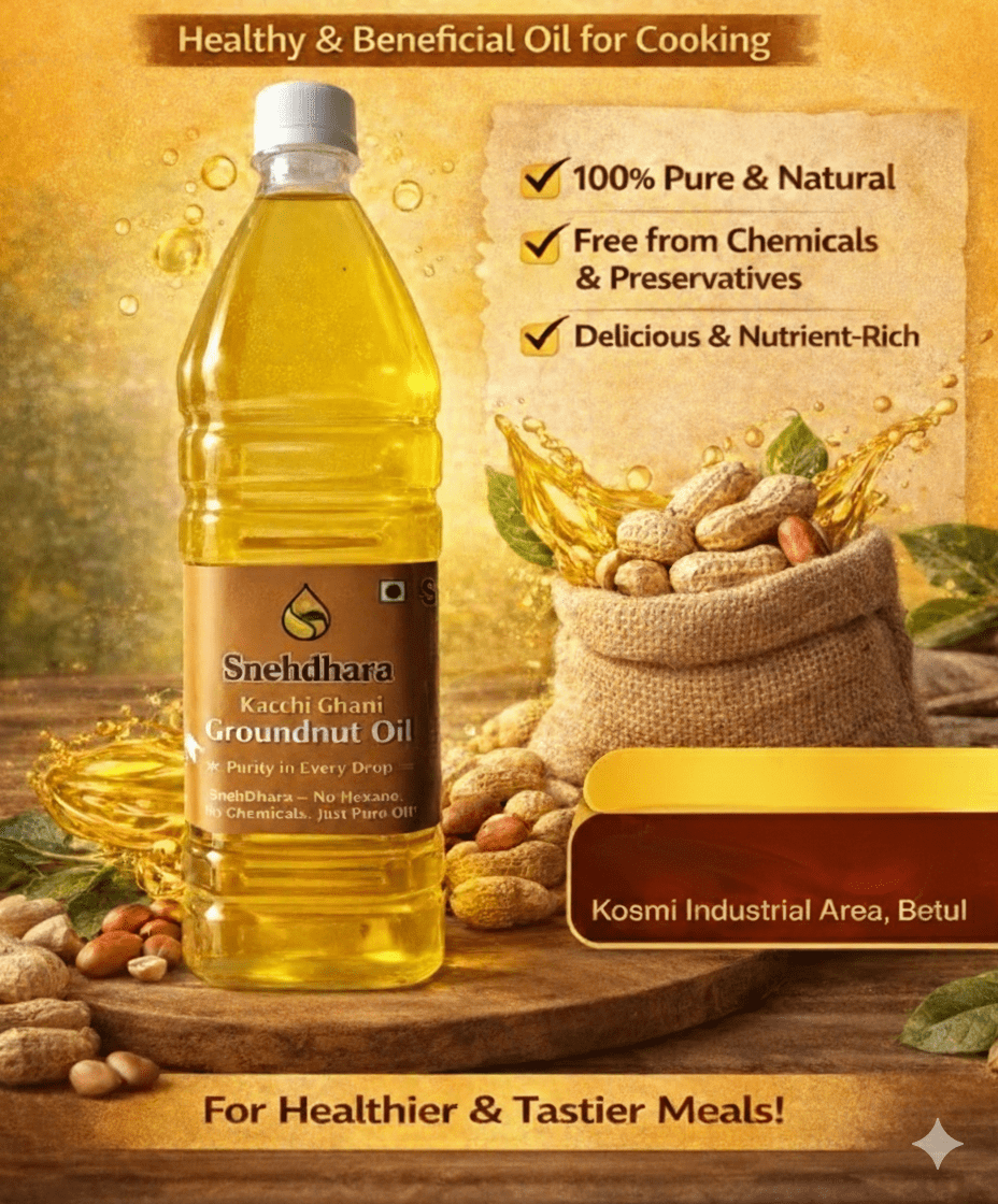 Snehdhara Kacchi Ghani Mungfali Oil 1L