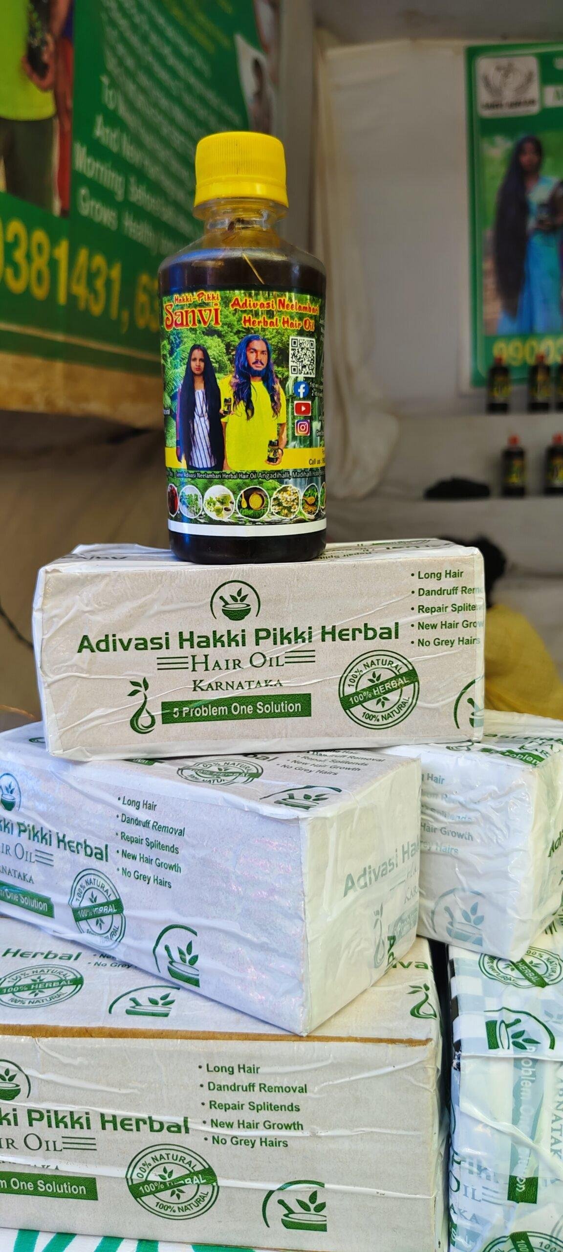 Sanvi Adivasi Hakki Pikki Neelambari Herbal Hair Oil (500ml)