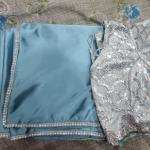 Light blue party wear saree