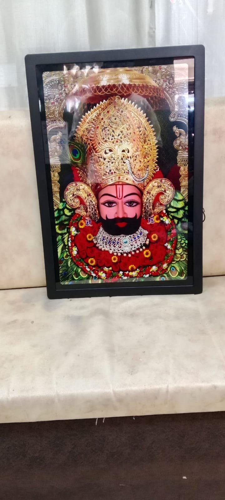 Baba khatu shyam ji photo frame with LED light (16x26 )in hare ka sahara baba shyam hamara
