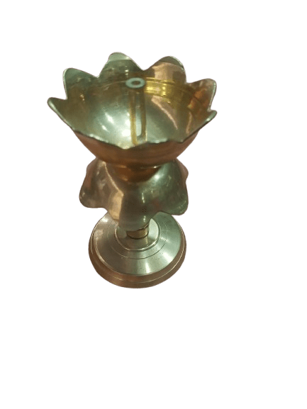 Handcrafted Brass Lotus Diya Stand (size 6")