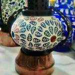 Handcrafted Jaipur Blue Pottery Decorative Lamp/ lalten