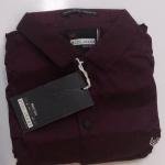 Men’s Premium Maroon Casual Shirt – Slim Fit, Full Sleeve (size L)