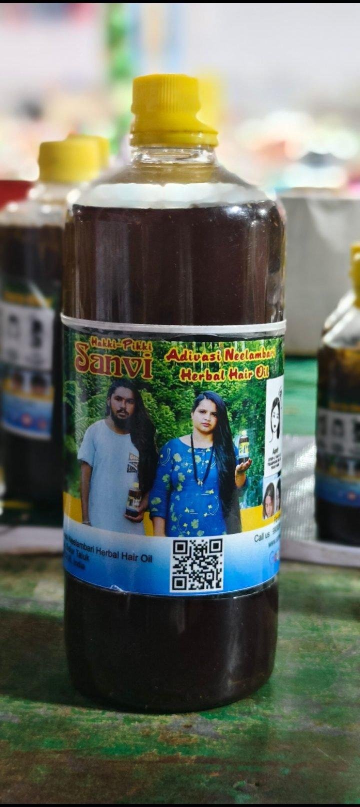 Sanvi Adivasi Hakki Pikki neelambari herbal Hair oil (500ml)