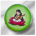 Artistic Wall Painting with Mirror Work – Modern Decor Piece