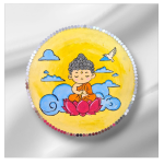 Gautam Buddha Painting With Mirror (10inch 4 mm)