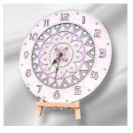 Handmade Lippan Art Wall Clock with Mirror – Traditional Mud and Mirror Work Decor (12 inch)