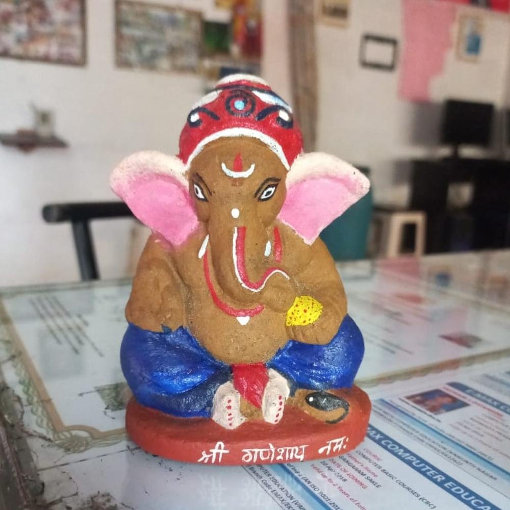 Handmade Eco-Friendly Cow Dung Ganesh Ji Murti