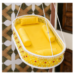 Elegant Yellow Baby Hanging Cradle (Handmade Decorative Baby Jhula)