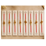 Handcrafted Bamboo Rakhi , Eco-Friendly Wooden Rakhi , Traditional Raksha Bandhan Rakhi for Brother (pack of 8)