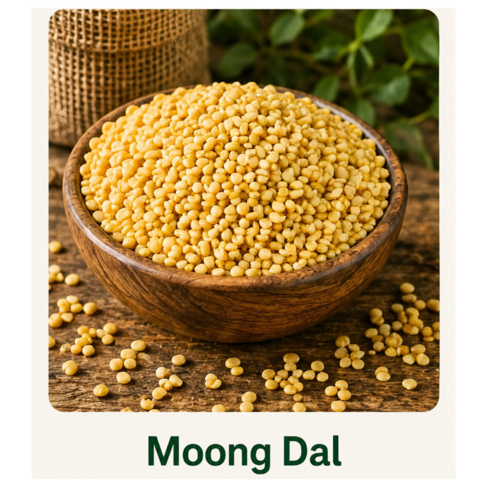 Premium Moong Dal , Natural And Protein Rich Yellow Lentils (1kg)