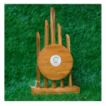 Eco-Friendly Bamboo Coaster Set with Wooden Stand (Handmade Table Decor)