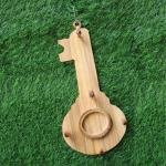 Eco-Friendly Bamboo Guitar Shape Wall Key Holder